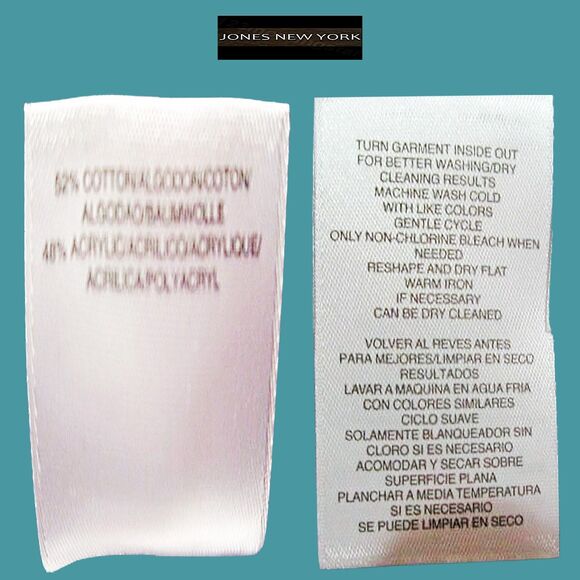 JONES NEW YORK NEW Minimalist Chic Geometric Stripe 3/4-Sleeve Sweater Dress - Picture 11 of 12